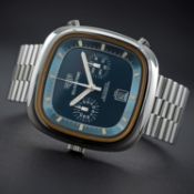 A RARE GENTLEMAN'S STAINLESS STEEL HEUER SILVERSTONE AUTOMATIC CHRONOGRAPH BRACELET WATCH CIRCA