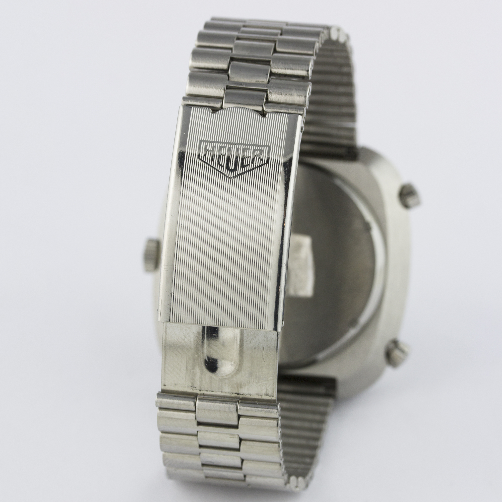 A RARE GENTLEMAN'S STAINLESS STEEL HEUER SILVERSTONE AUTOMATIC CHRONOGRAPH BRACELET WATCH CIRCA - Image 7 of 12