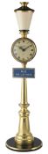 A JAEGER 8 DAY RUE DE LA PAIX "STREET LAMP" DESK CLOCK CIRCA 1960s D: Ivory colour dial with Roman