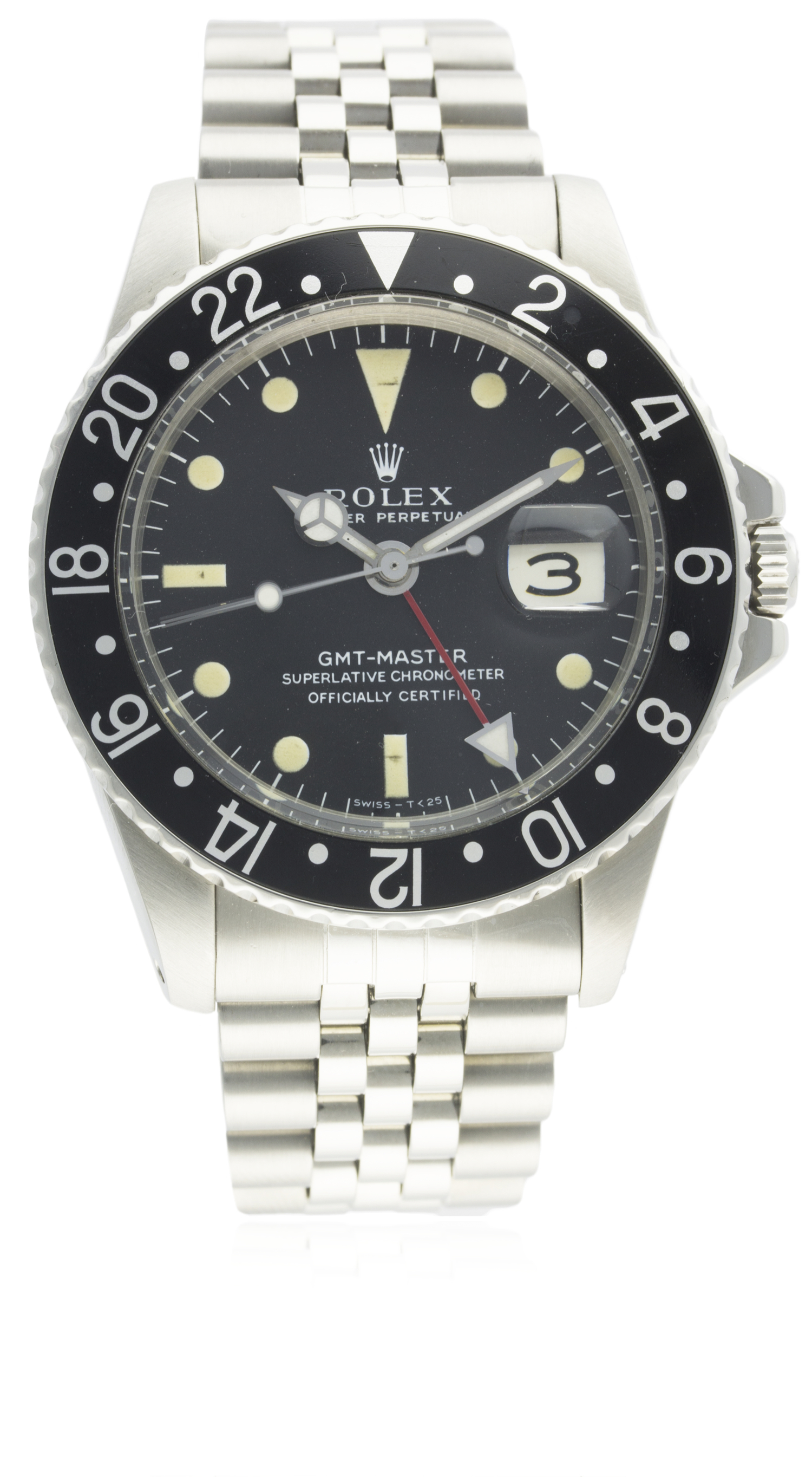 A RARE GENTLEMAN'S STAINLESS STEEL ROLEX OYSTER PERPETUAL GMT MASTER BRACELET WATCH CIRCA 1968, REF. - Image 2 of 11