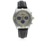 A GENTLEMAN'S STEEL & GOLD BREITLING WINDRIDER CHRONOCOCKPIT CHRONOGRAPH WRIST WATCH CIRCA 1990S,