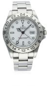 A GENTLEMAN’S STAINLESS STEEL ROLEX OYSTER PERPETUAL DATE EXPLORER II BRACELET WATCH DATED 2002, REF