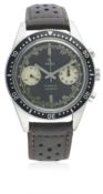 A RARE GENTLEMAN’S STAINLESS STEEL YEMA "DAYTONA" CHRONOGRAPH WRIST WATCH CIRCA 1960s D: Black