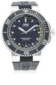 A GENTLEMAN'S STAINLESS STEEL ORIS AQUIS DEPTH GAUGE DIVERS WRIST WATCH DATED 2013, REF. 7675