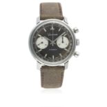 A GENTLEMAN’S STAINLESS STEEL VANTAGE CHRONOGRAPH WRIST WATCH CIRCA 1970 WITH "CHOCOLATE" DIAL D: