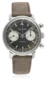 A GENTLEMAN’S STAINLESS STEEL VANTAGE CHRONOGRAPH WRIST WATCH CIRCA 1970 WITH "CHOCOLATE" DIAL D: