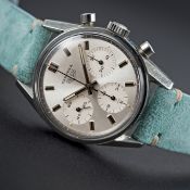 A VERY RARE GENTLEMAN'S STAINLESS STEEL HEUER CARRERA CHRONOGRAPH WRIST WATCH CIRCA 1968, REF. 2447S