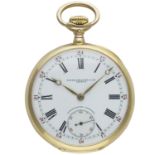 A FINE & RARE GENTLEMAN'S 18K SOLID GOLD PATEK PHILIPPE & CIE CHRONOMETRO GONDOLO POCKET WATCH CIRCA