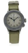 A VERY RARE GENTLEMAN'S STAINLESS STEEL MILITARY SOUTH AFRICAN AIR FORCE LONGINES WEEMS AVIATORS