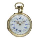 A FINE LADIES 18K SOLID ROSE GOLD PATEK PHILIPPE & CIE POCKET WATCH CIRCA 1900 D: Enamel dial with