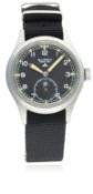 A GENTLEMAN'S BRITISH MILITARY BUREN GRAND PRIX W.W.W. WRIST WATCH CIRCA 1940s WITH PROMETHIUM MOD