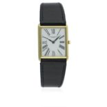 A GENTLEMAN'S 18K SOLID GOLD VACHERON CONSTANTIN RECTANGULAR WRIST WATCH CIRCA 1970s WITH VC POUCH