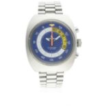 A GENTLEMAN'S STAINLESS STEEL MEMOSAIL REGATTA COUNTDOWN CHRONOGRAPH BRACELET WATCH CIRCA 1970s D: