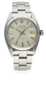 A GENTLEMAN'S STAINLESS STEEL ROLEX OYSTER PERPETUAL AIR KING DATE PRECISION BRACELET WATCH CIRCA