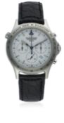 A GENTLEMAN'S STAINLESS STEEL JAEGER LECOULTRE HERAION CHRONOGRAPH REVEIL WRIST WATCH CIRCA 1990s,