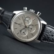 A RARE GENTLEMAN'S STAINLESS STEEL OMEGA DE VILLE CHRONOGRAPH WRIST WATCH CIRCA 1968, REF. 145.018