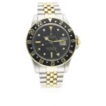 A GENTLEMAN'S STEEL & GOLD ROLEX OYSTER PERPETUAL GMT MASTER BRACELET WATCH CIRCA 1982, REF.