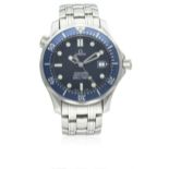 A GENTLEMAN'S MID SIZE STAINLESS STEEL OMEGA SEAMASTER PROFESSIONAL 300 BRACELET WATCH CIRCA 1998 D: