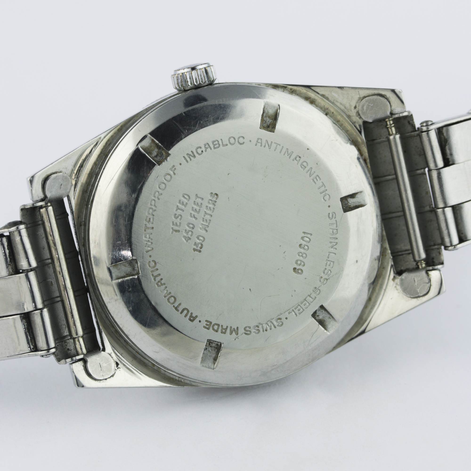 A GENTLEMAN'S STAINLESS STEEL LE CHEMINANT MASTER MARINER BRACELET WATCH CIRCA 1960s WITH ORIGINAL - Image 7 of 11