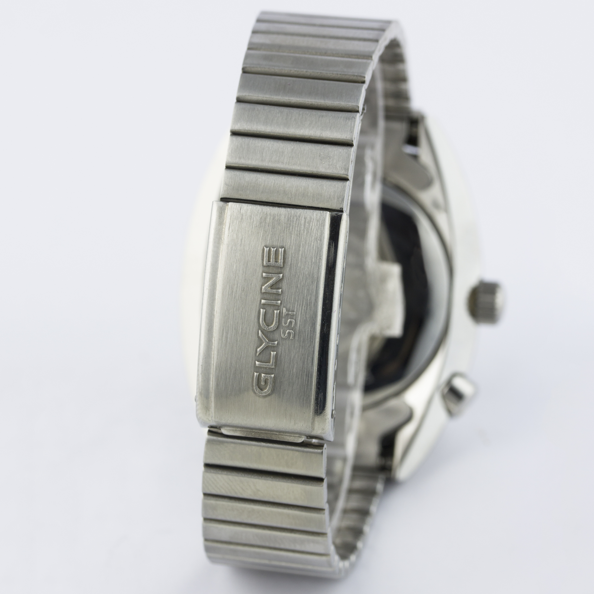 A GENTLEMAN'S "NOS" STAINLESS STEEL GLYCINE AIRMAN SST "PUMPKIN" AUTOMATIC BRACELET WATCH CIRCA 1968 - Image 6 of 10