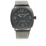 A GENTLEMAN'S CUSTOM PVD COATED PANERAI RADIOMIR WRIST WATCH CIRCA 2008, PAM00210 D: Black "