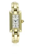 A LADIES 18K SOLID GOLD & DIAMOND JAEGER LECOULTRE IDEALE BRACELET WATCH CIRCA 2005, REF. 460.1.08