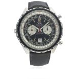 A GENTLEMAN'S STAINLESS STEEL BREITLING CHRONO MATIC NAVITIMER CHRONOGRAPH WRIST WATCH CIRCA 1970,