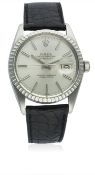 A GENTLEMAN'S STAINLESS STEEL ROLEX OYSTER PERPETUAL DATEJUST WRIST WATCH CIRCA 1978, REF. 16030