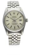 A GENTLEMAN'S STAINLESS STEEL ROLEX OYSTER PERPETUAL DATEJUST BRACELET WATCH CIRCA 1967, REF. 1603