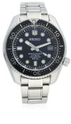 A GENTLEMAN'S STAINLESS STEEL SEIKO MARINEMASTER AUTOMATIC DIVERS BRACELET WATCH DATED 2014, REF.