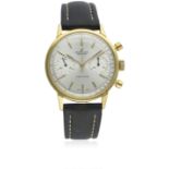 A GENTLEMAN'S GOLD PLATED BREITLING TOP TIME CHRONOGRAPH WRIST WATCH CIRCA 1960s, REF. 2003 D: