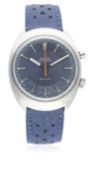 A RARE GENTLEMAN'S STAINLESS STEEL OMEGA CHRONOSTOP WRIST WATCH CIRCA 1968, REF. 145.009 D: Blue