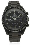 A GENTLEMAN'S CUSTOM PVD COATED STAINLESS STEEL OMEGA SPEEDMASTER PROFESSIONAL CHRONOGRAPH