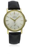 A RARE GENTLEMAN'S 18K SOLID GOLD ZENITH 40T CHRONOMETRE WRIST WATCH CIRCA 1960s D: Silver dial with