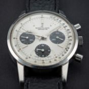 A RARE GENTLEMAN'S STAINLESS STEEL BREITLING "LONG PLAYING" CHRONOGRAPH WRIST WATCH CIRCA 1970s,
