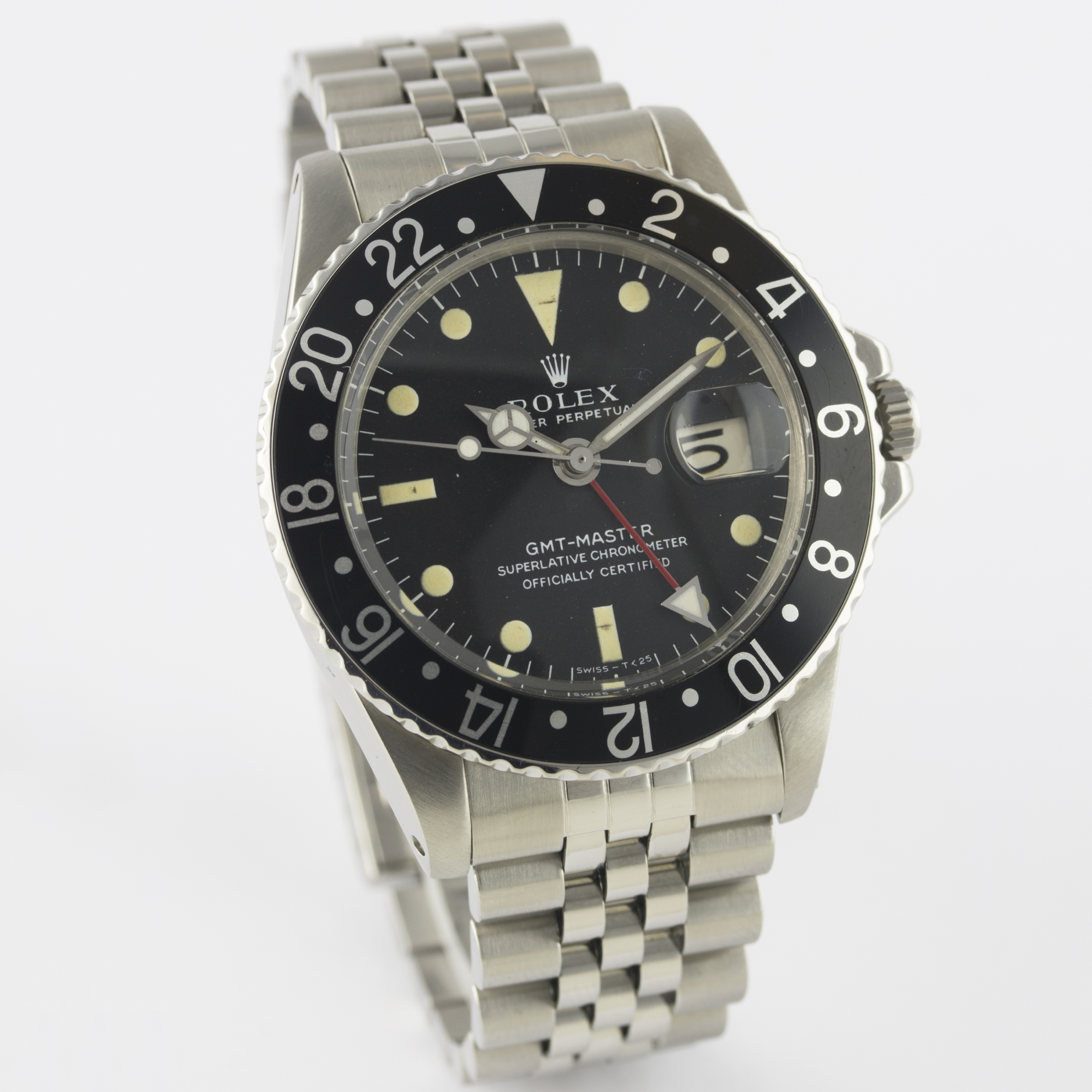 A RARE GENTLEMAN'S STAINLESS STEEL ROLEX OYSTER PERPETUAL GMT MASTER BRACELET WATCH CIRCA 1968, REF. - Image 6 of 11