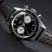 A VERY RARE GENTLEMAN'S STAINLESS STEEL HEUER AUTAVIA CHRONOGRAPH WRIST WATCH CIRCA 1968, REF.