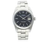 A GENTLEMAN'S STAINLESS STEEL ROLEX OYSTER PERPETUAL DATE BRACELET WATCH CIRCA 1977, REF. 1500 D: