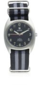 A GENTLEMAN'S STAINLESS STEEL RHODESIAN MILITARY ROAMER ANFIBIO WRIST WATCH CIRCA 1970 D: Black dial