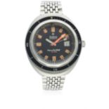 A GENTLEMAN'S STAINLESS STEEL ZODIAC SUPER SEAWOLF AUTOMATIC DIVERS BRACELET WATCH CIRCA 1960s, REF.