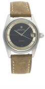 A GENTLEMAN'S STAINLESS STEEL UNIVERSAL GENEVE POLEROUTER SUPER AUTOMATIC WRIST WATCH CIRCA 1960s,