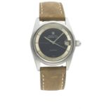 A GENTLEMAN'S STAINLESS STEEL UNIVERSAL GENEVE POLEROUTER SUPER AUTOMATIC WRIST WATCH CIRCA 1960s,