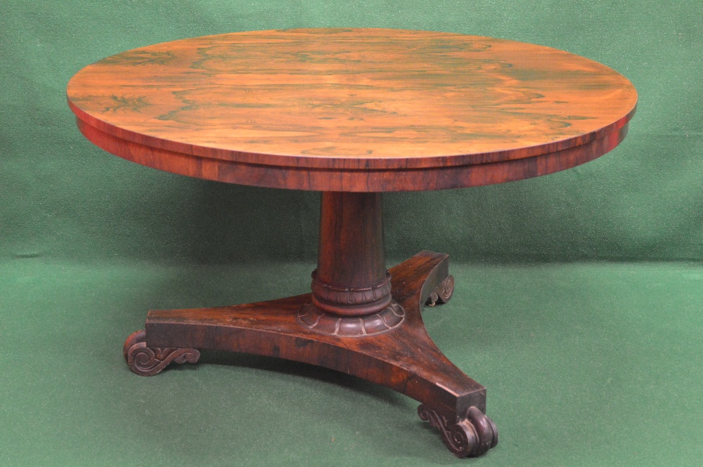 Rosewood circular tip top breakfast table,