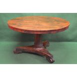 Rosewood circular tip top breakfast table,