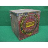 Large tin for Huntley & Palmers Biscuits, embossed top and bottom H&P,