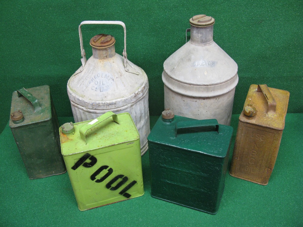 Group of two gallon petrol cans to comprise: War Dept 1940, Canadian Air Force (1941),