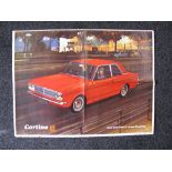 Ford, an advertising poster featuring a red Cortina MkII,
