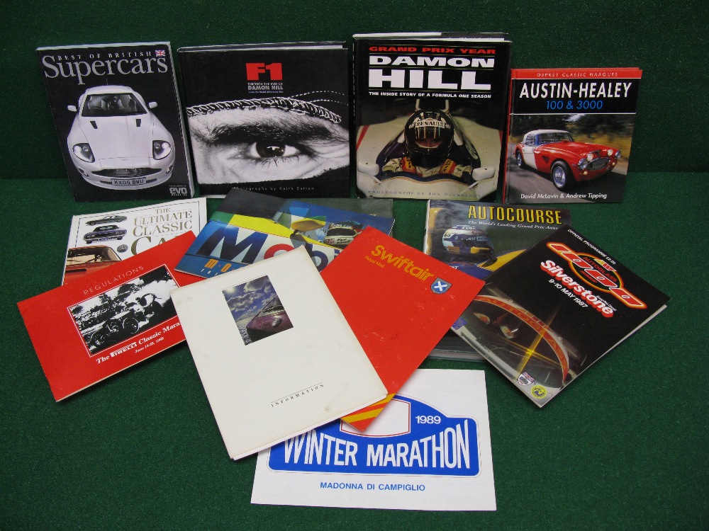 Quantity of Motor Racing and Classic Car books and brochures including the 1988 Pirelli Classic