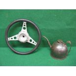 13" steering wheel and a 6" dia screw top pourer embossed Eagle