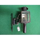 Coach side/rear lamp with bevelled glass and sprung hinge fitting,